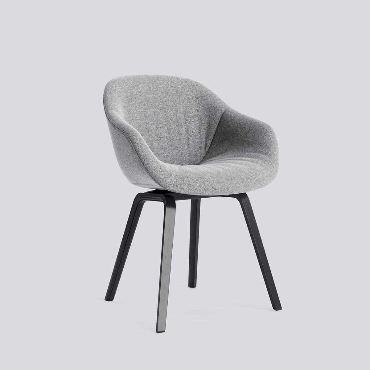 Chaise About A Chair AAC 223 de Hee Welling - Hay-Garnissage intégral matelassé Hallingdal 130, placage de chêne laqué à l&