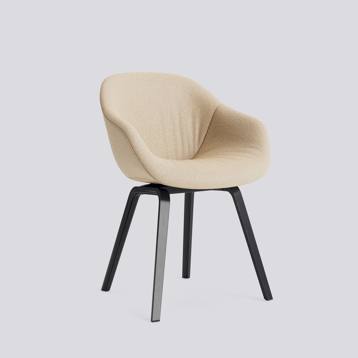 Chaise About A Chair AAC 223 de Hee Welling - Hay-Garnissage intégral matelassé Hallingdal 220, placage de chêne laqué à l&