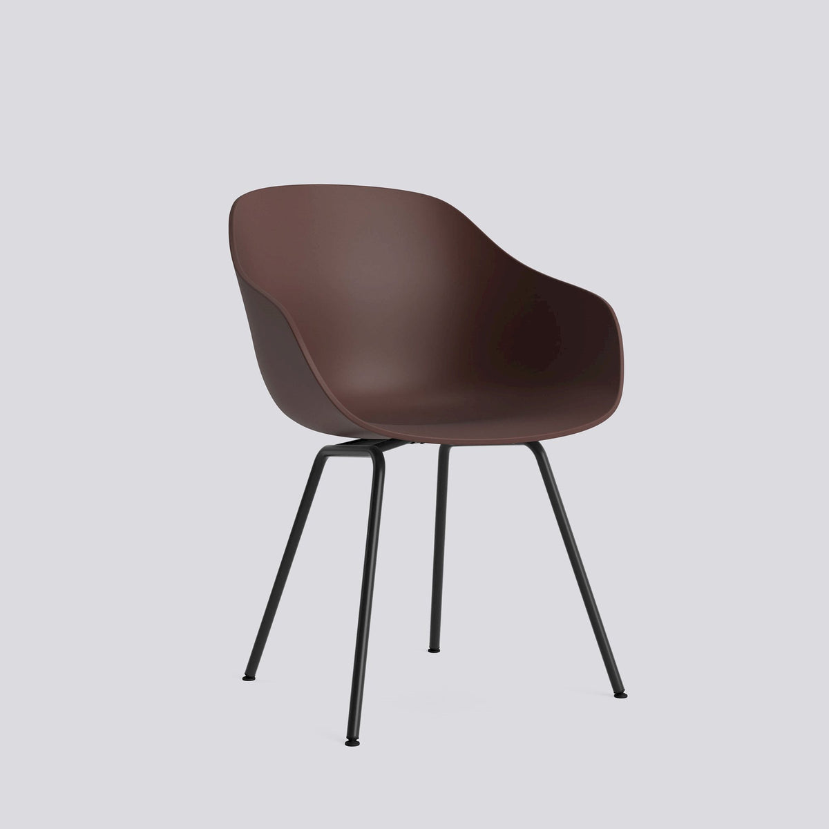 Chaise About A Chair AAC 226 de Hee Welling - Hay-Polypropylène recyclé Raisin, acier thermolaqué noir, piètement 4 pieds-The Woods Gallery