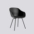Chaise About A Chair AAC 226 de Hee Welling - Hay-Polypropylène recyclé noir, acier thermolaqué noir, piètement 4 pieds-The Woods Gallery