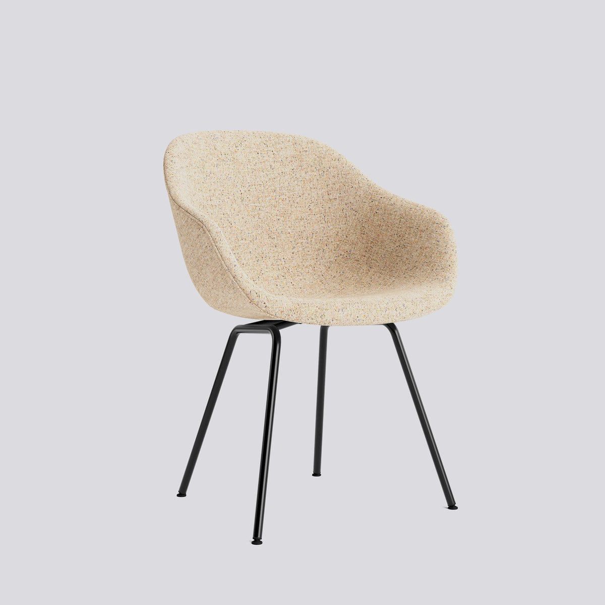 Chaise About A Chair AAC 227 de Hee Welling - Hay-Garnissage intégral Bolgheri LGG60, acier thermolaqué noir, piètement 4 pieds-The Woods Gallery