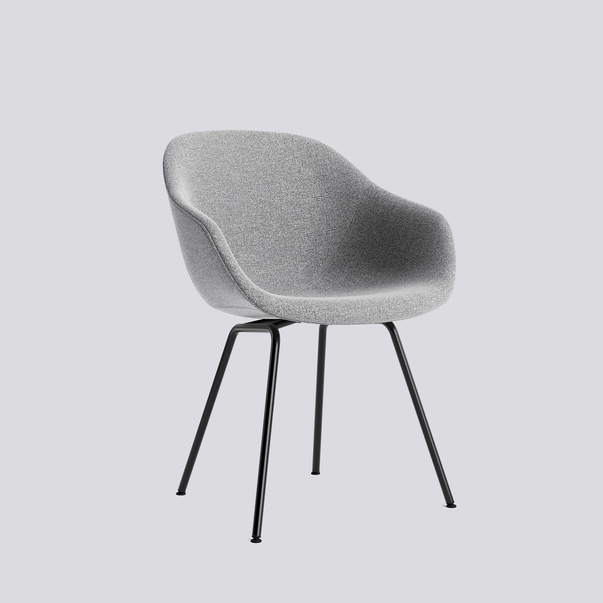 Chaise About A Chair AAC 227 de Hee Welling - Hay-Garnissage intégral Hallingdal 130, acier thermolaqué noir, piètement 4 pieds-The Woods Gallery