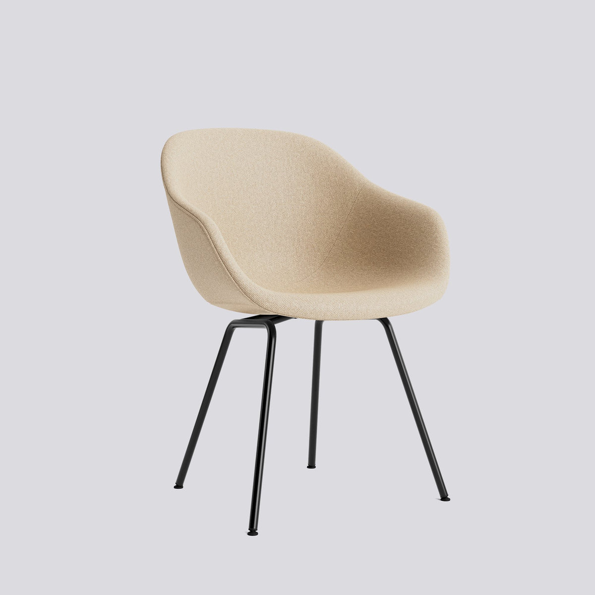 Chaise About A Chair AAC 227 de Hee Welling - Hay-Garnissage intégral Hallingdal 220, acier thermolaqué noir, piètement 4 pieds-The Woods Gallery