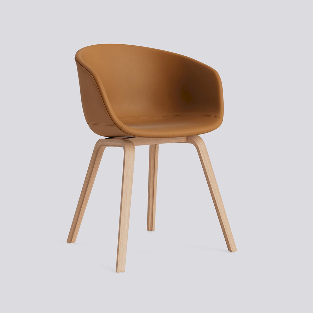 Chaise About A Chair AAC 23 de Hee Welling - Hay-Garnissage intégral Sense Cognac, placage de chêne laqué à l&