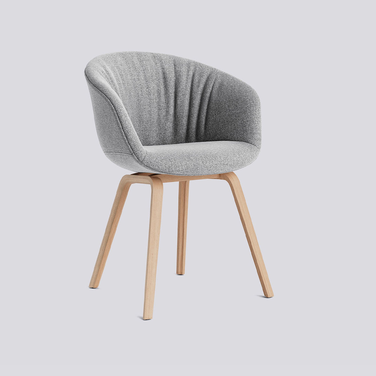 Chaise About A Chair AAC 23 de Hee Welling - Hay-Garnissage intégral matelassé Hallingdal 130, placage de chêne laqué à l&