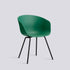 Chaise About A Chair AAC 26 de Hee Welling - Hay-Polypropylène recyclé Teal green, acier thermolaqué noir, piètement 4 pieds-The Woods Gallery