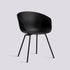 Chaise About A Chair AAC 26 de Hee Welling - Hay-Polypropylène recyclé noir, acier thermolaqué noir, piètement 4 pieds-The Woods Gallery