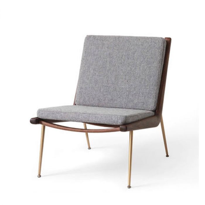 Chaise Boomerang HM1 de Hvidt et Mølgaard - &amp;Tradition-Noyer/ hallingdal130-The Woods Gallery
