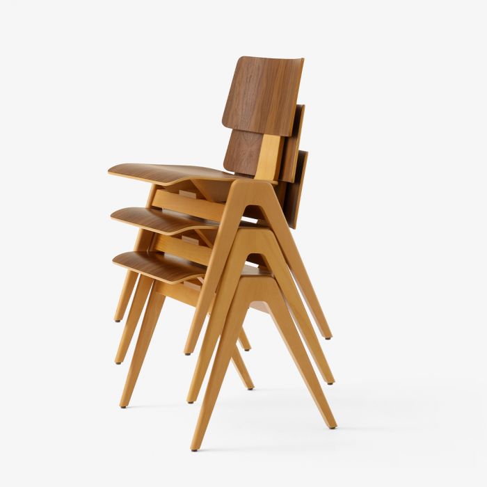 Chaise Daystak RD1 de Robin Day - &amp;Tradition-Hêtre Naturel-The Woods Gallery