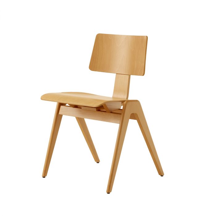 Chaise Daystak RD1 de Robin Day - &amp;Tradition-Hêtre Naturel-The Woods Gallery