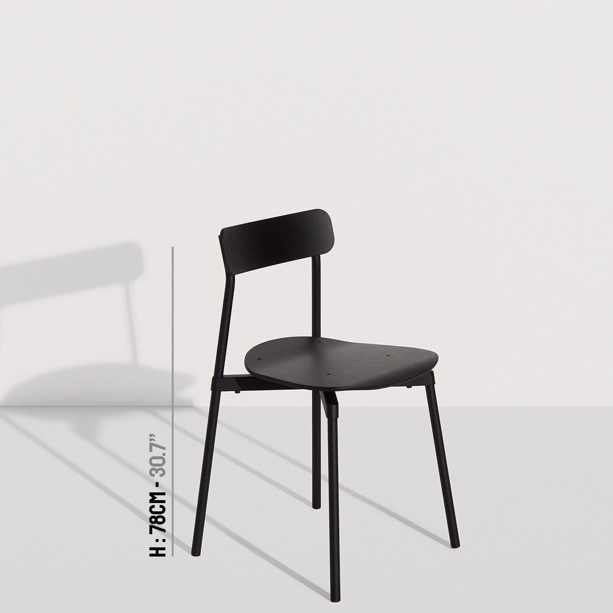 Chaise Fromme Bois de Tom Chung - Petite Friture-Noir-The Woods Gallery
