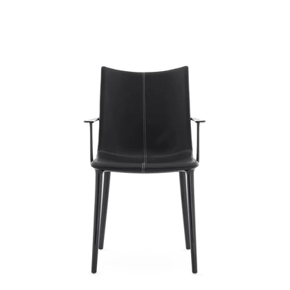 Chaise H.H.H Cuir noir de Philippe Starck - Kartell - modèle d&