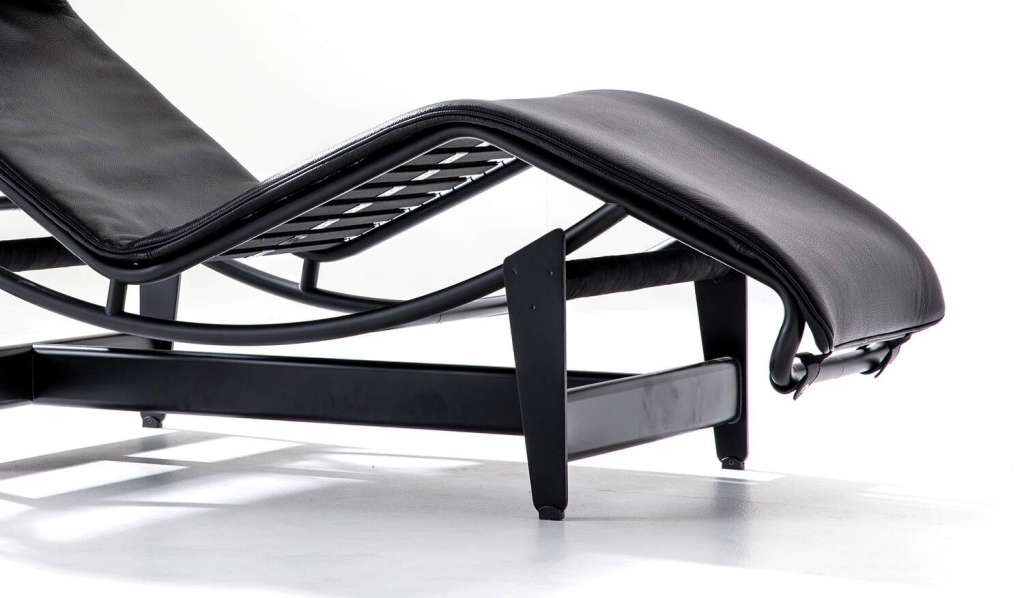 Chaise Longue "4" en Peau Noire - Cassina-The Woods Gallery