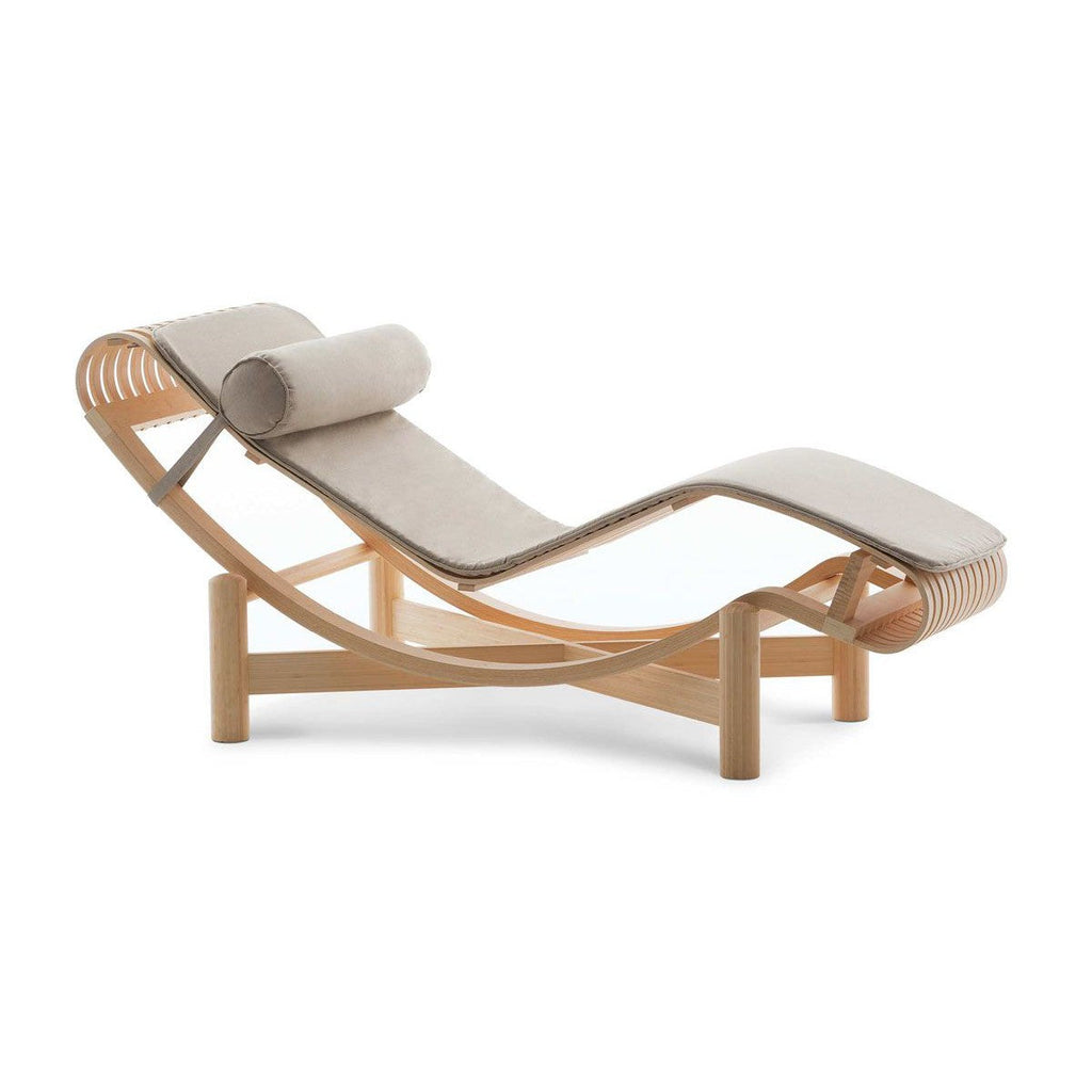Chaise Longue Tokyo de Charlotte Perriand - Cassina-Bambou-Tapisserie Francoforte Coton blanc-The Woods Gallery