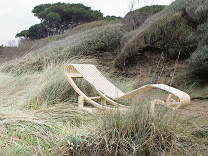 Chaise Longue Tokyo de Charlotte Perriand - Cassina-Bambou-Tapisserie Lipari Lin ivoire-The Woods Gallery