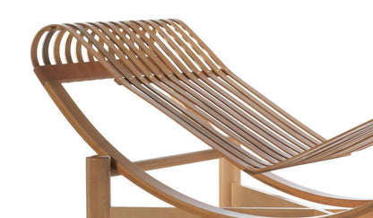 Chaise Longue Tokyo de Charlotte Perriand - Cassina-Bambou-Tapisserie Lipari Lin ivoire-The Woods Gallery