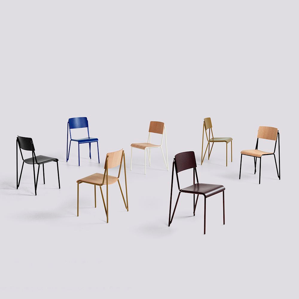 Chaise Petit Standart par Daniel Rybakken - Hay-plusieurs coloris réunis sur fond clair-The Woods Gallery