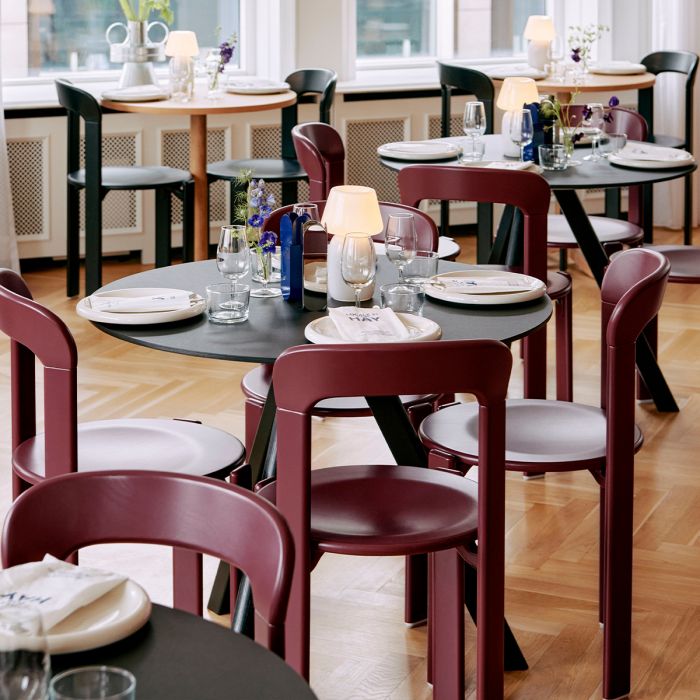 Chaise Rey assise rembourée par Bruno Rey - Hay-Bleu ardoise-The Woods Gallery