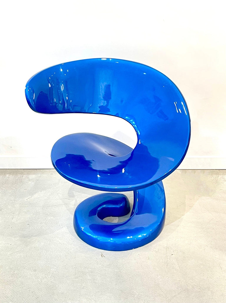 Chaise Spirale Bleue de Louis Durot-The Woods Gallery