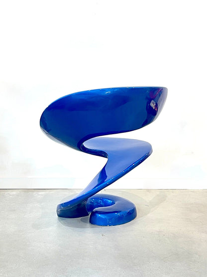 Chaise Spirale Bleue de Louis Durot-The Woods Gallery