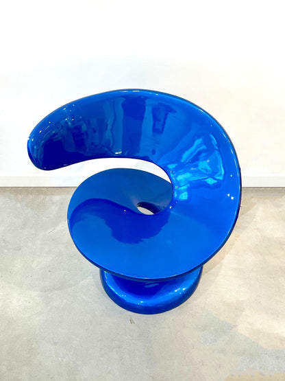 Chaise Spirale Bleue de Louis Durot-The Woods Gallery