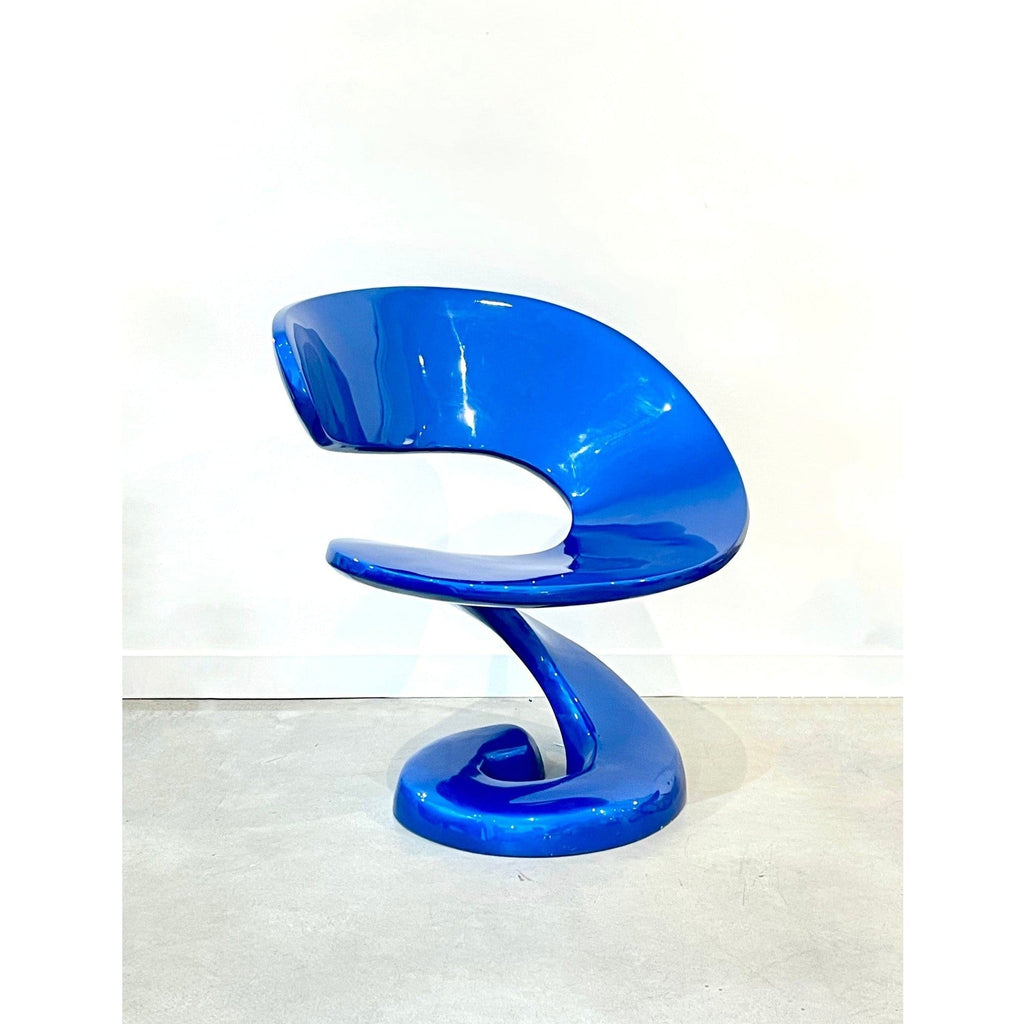 Chaise Spirale Bleue de Louis Durot-The Woods Gallery