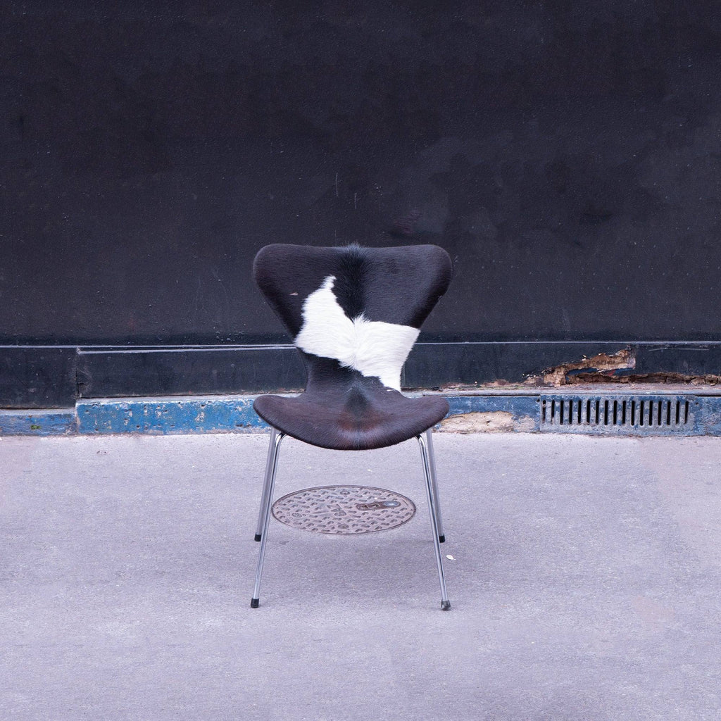 Chaise Vache retapissées Série 7 de Arne Jacobsen - Fritz Hansen - Vintage-Lot de 4 Chaises-The Woods Gallery