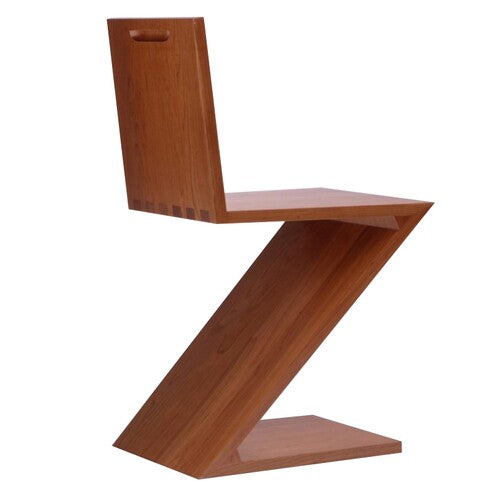 Zig Zag Chair - Cassina Natural Lacquered Cherry, Natural
