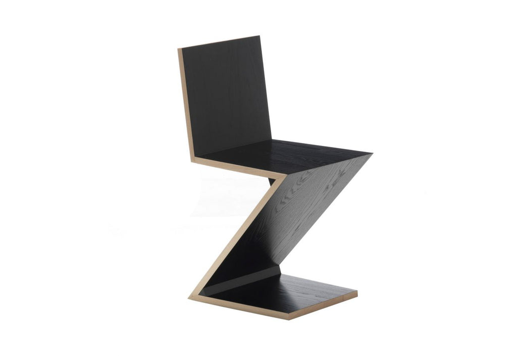 Chaise Zig Zag - Cassina-Noir-The Woods Gallery
