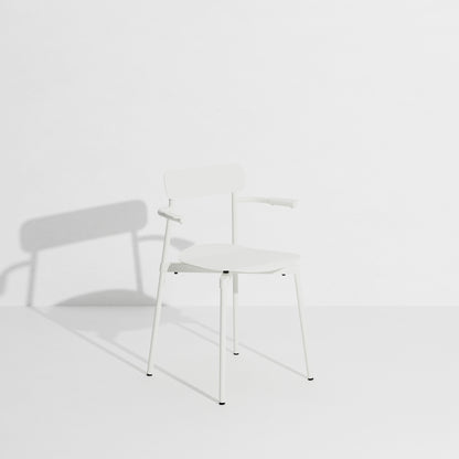 Chaise avec accoudoirs Fromme de Tom Chung - Petite Friture-Blanc-The Woods Gallery