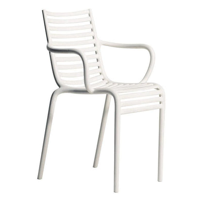 Chaise avec accoudoirs PIP-e de Philippe Starck - Driade-Blanc-The Woods Gallery
