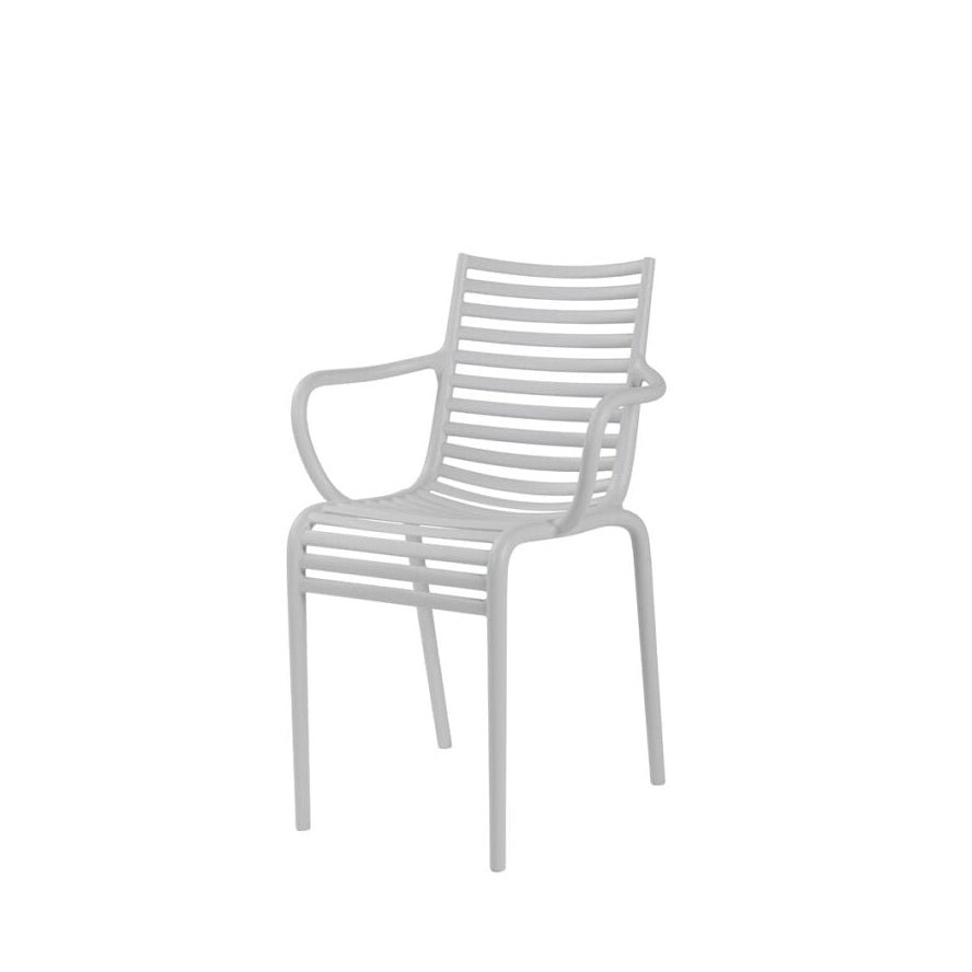 Chaise avec accoudoirs PIP-e de Philippe Starck - Driade-Gris clair-The Woods Gallery