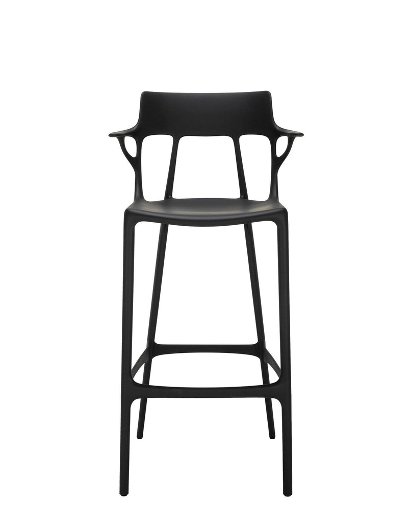 Chaise de bar A.I. stool recycled de Philippe Starck - Kartell-Noir-H 108 cm X L 55 cm-The Woods Gallery