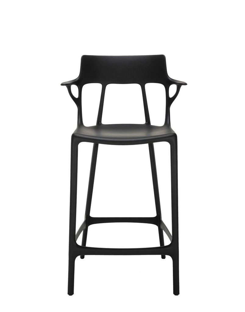 Chaise de bar A.I. stool recycled de Philippe Starck - Kartell-Noir-H 99 cm X L 55 cm-The Woods Gallery