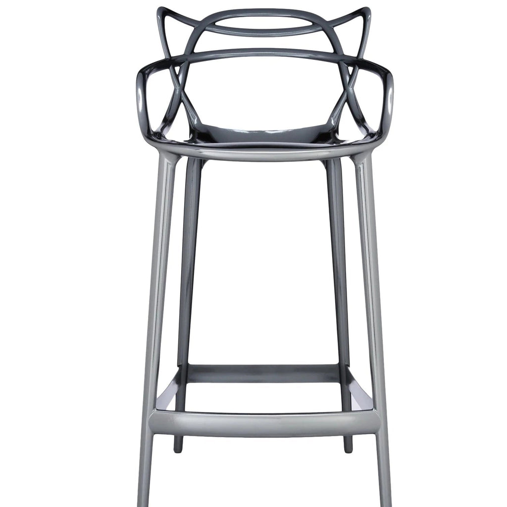 Chaise de bar Masters Stool de Philippe Starck & Eugeni Quitllet - Kartell-Blanc-H 109 cm X L 49 cm-The Woods Gallery
