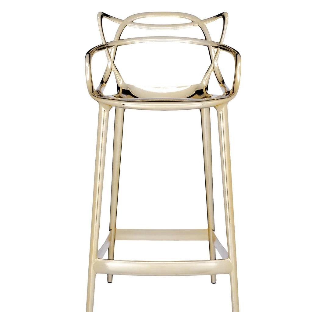 Chaise de bar Masters Stool de Philippe Starck & Eugeni Quitllet - Kartell-Blanc-H 109 cm X L 49 cm-The Woods Gallery
