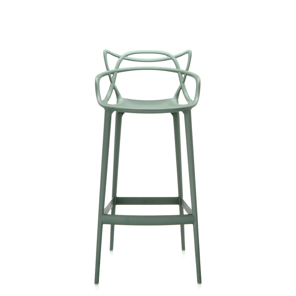 Chaise de bar Masters Stool de Philippe Starck & Eugeni Quitllet - Kartell-Blanc-H 109 cm X L 49 cm-The Woods Gallery