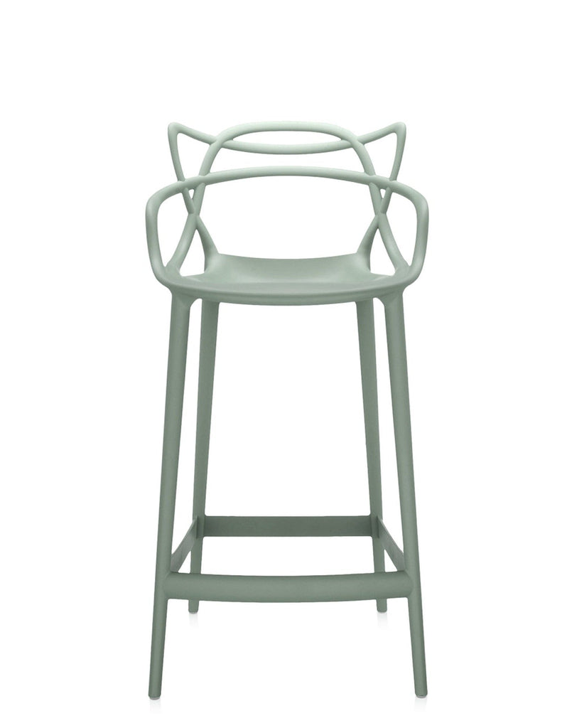 Chaise de bar Masters Stool de Philippe Starck & Eugeni Quitllet - Kartell-Blanc-H 109 cm X L 49 cm-The Woods Gallery