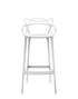 Chaise de bar Masters Stool de Philippe Starck & Eugeni Quitllet - Kartell-Blanc-Assise 75 cm - H 109 cm-The Woods Gallery