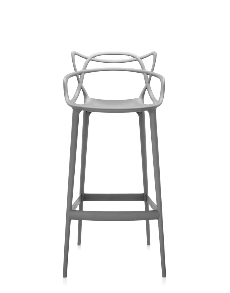 Chaise de bar Masters Stool de Philippe Starck & Eugeni Quitllet - Kartell-Blanc-H 109 cm X L 49 cm-The Woods Gallery