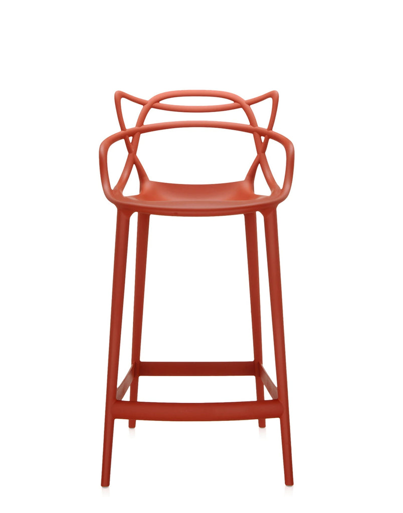 Chaise de bar Masters Stool de Philippe Starck & Eugeni Quitllet - Kartell-Blanc-H 109 cm X L 49 cm-The Woods Gallery