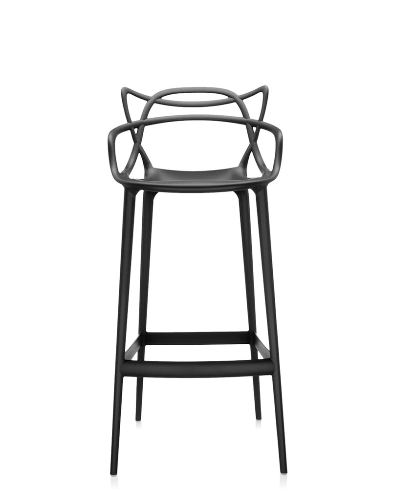 Chaise de bar Masters Stool de Philippe Starck & Eugeni Quitllet - Kartell-Noir-H 109 cm X L 49 cm-The Woods Gallery