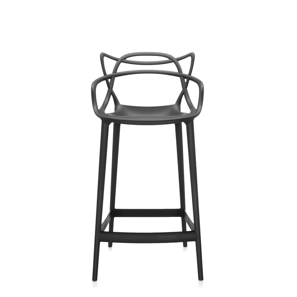 Chaise de bar Masters Stool de Philippe Starck & Eugeni Quitllet - Kartell-Noir-H 99 cm X L 49 cm-The Woods Gallery