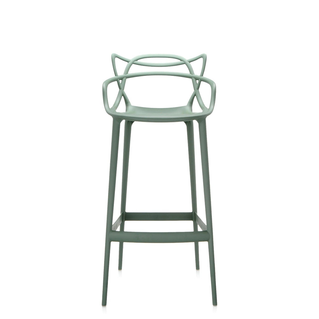 Chaise de bar Masters Stool de Philippe Starck & Eugeni Quitllet - Kartell-Vert-H 99 cm X L 49 cm-The Woods Gallery