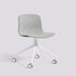Chaise de bureau About A Chair AAC 15 de Hee Welling - Hay-Garnissage intégral Hallingdal 116, aluminium thermolaqué blanc, piètement pivotant 4 branches à roulettes-The Woods Gallery