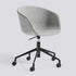 Chaise de bureau About A Chair AAC 53 de Hee Welling - Hay-Garnissage intégral Hallingdal 130, aluminium thermolaqué noir, piètement pivotant 5 branches à roulettes et vérin-The Woods Gallery