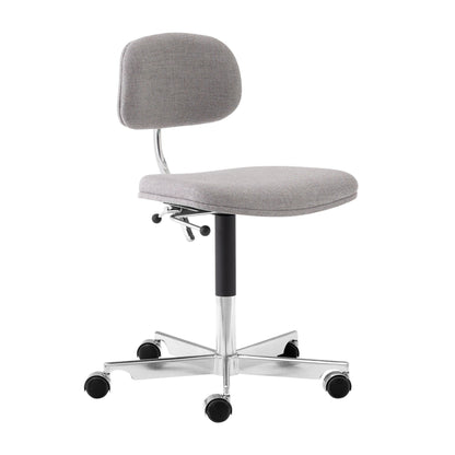 Chaise de bureau Kevi 2534U Rewool - Montana Furniture-Gris / Chrome-The Woods Gallery