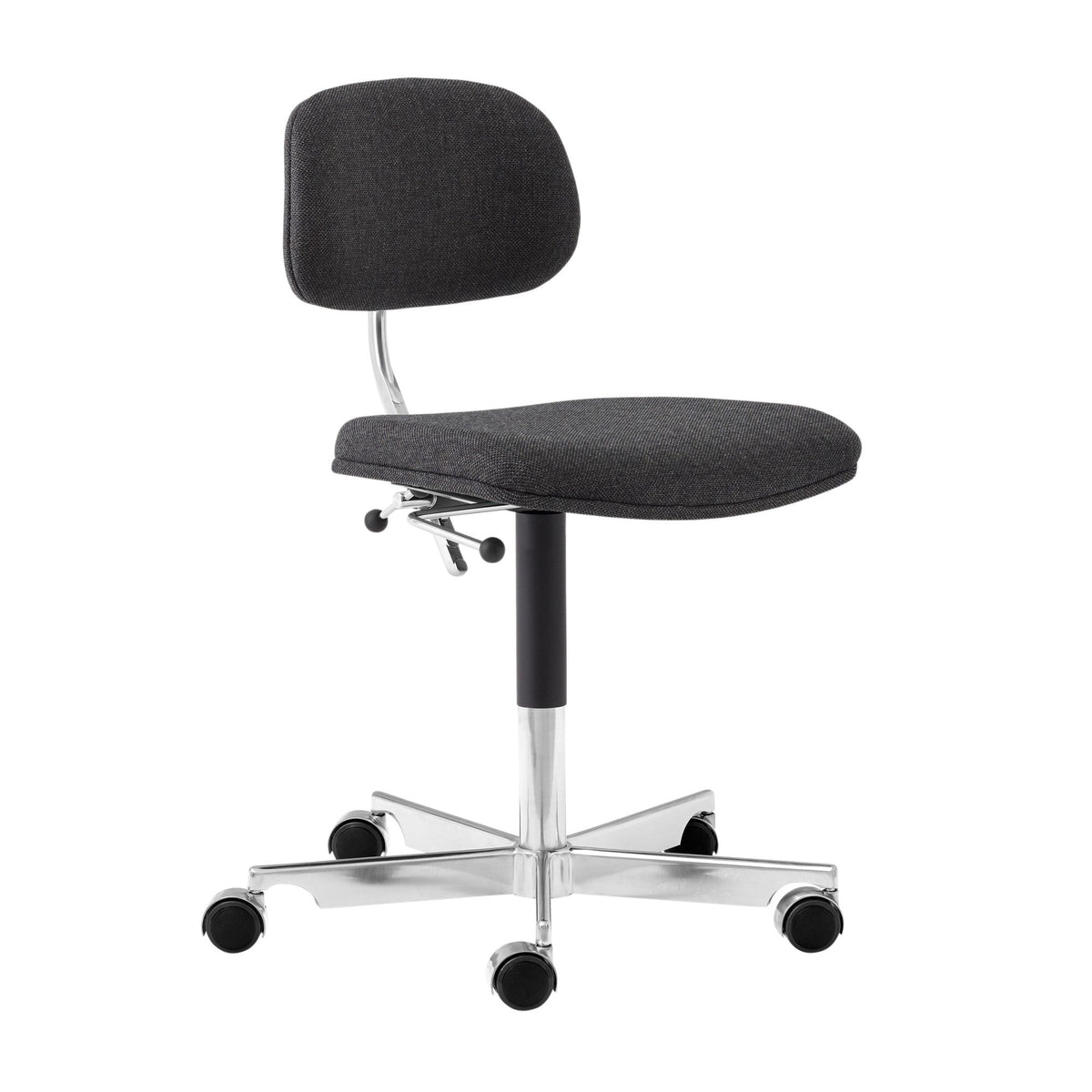 Chaise de bureau Kevi 2534U Rewool - Montana Furniture-Noir / Chrome-The Woods Gallery
