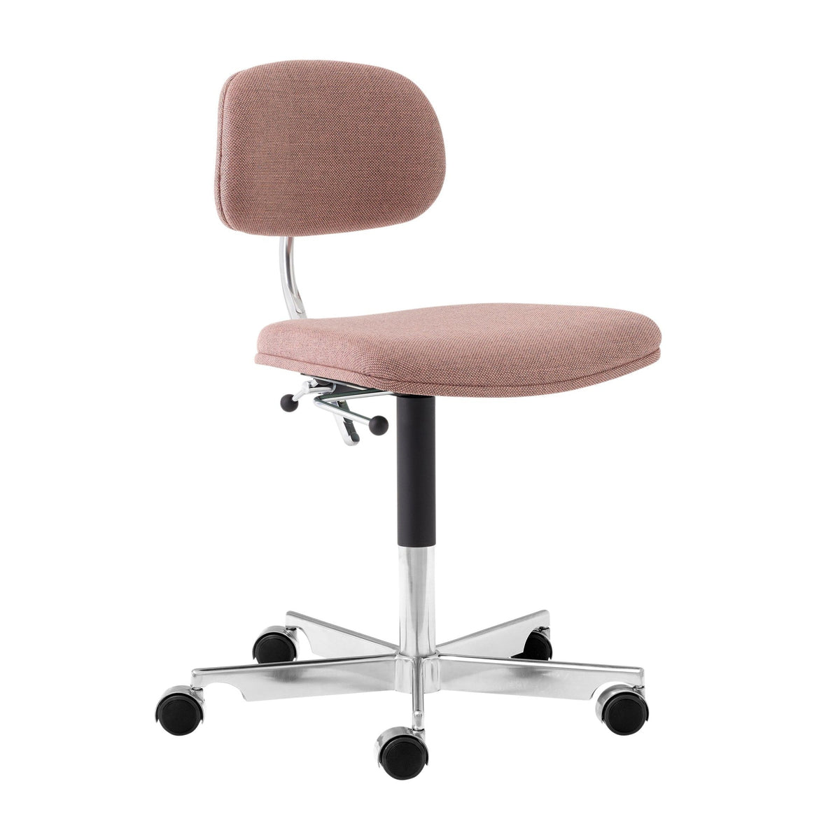 Chaise de bureau Kevi 2534U Rewool - Montana Furniture-Rose / Chrome-The Woods Gallery