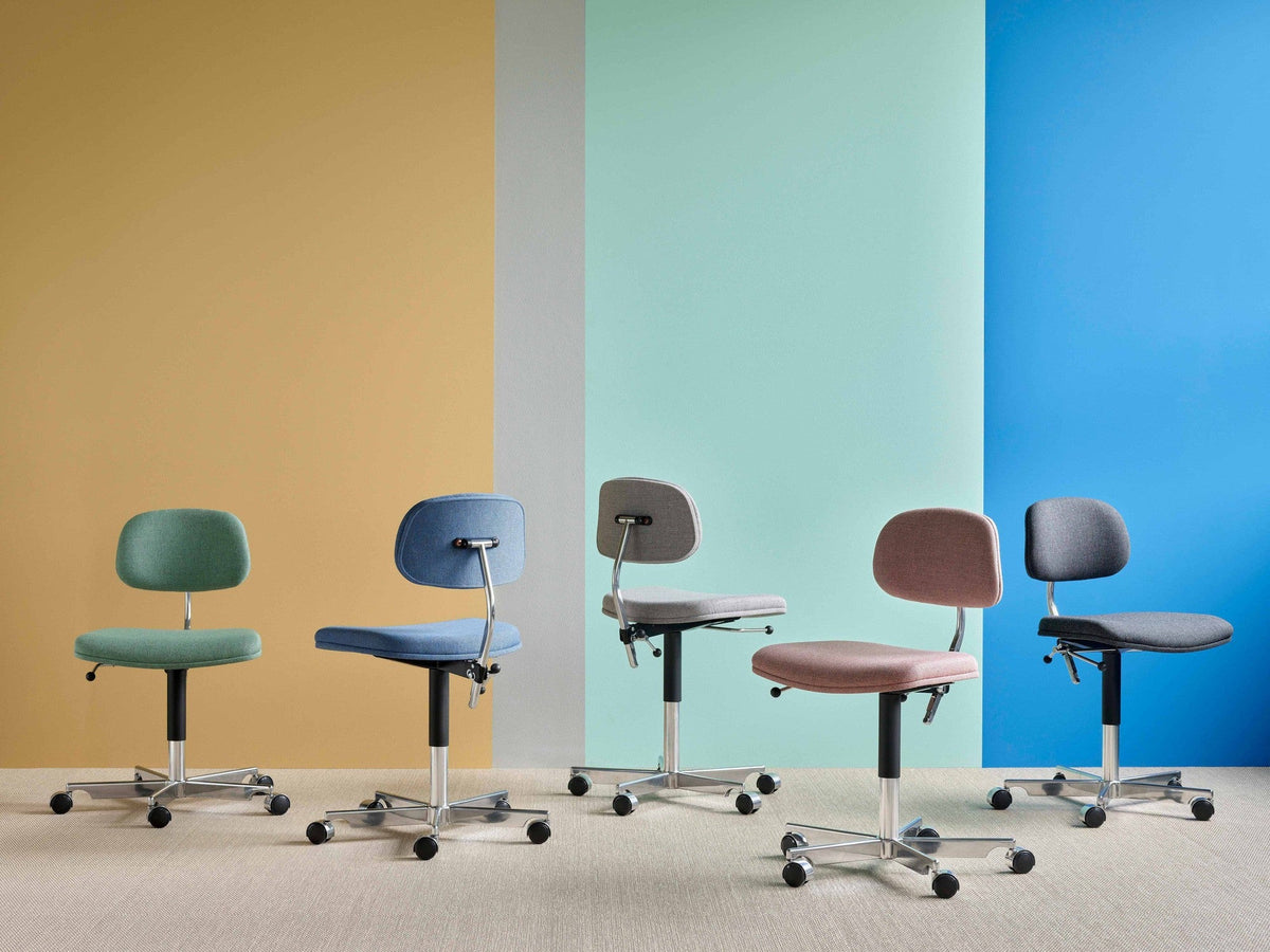 Chaise de bureau Kevi 2534U Rewool - Montana Furniture-Vert / Chrome-The Woods Gallery